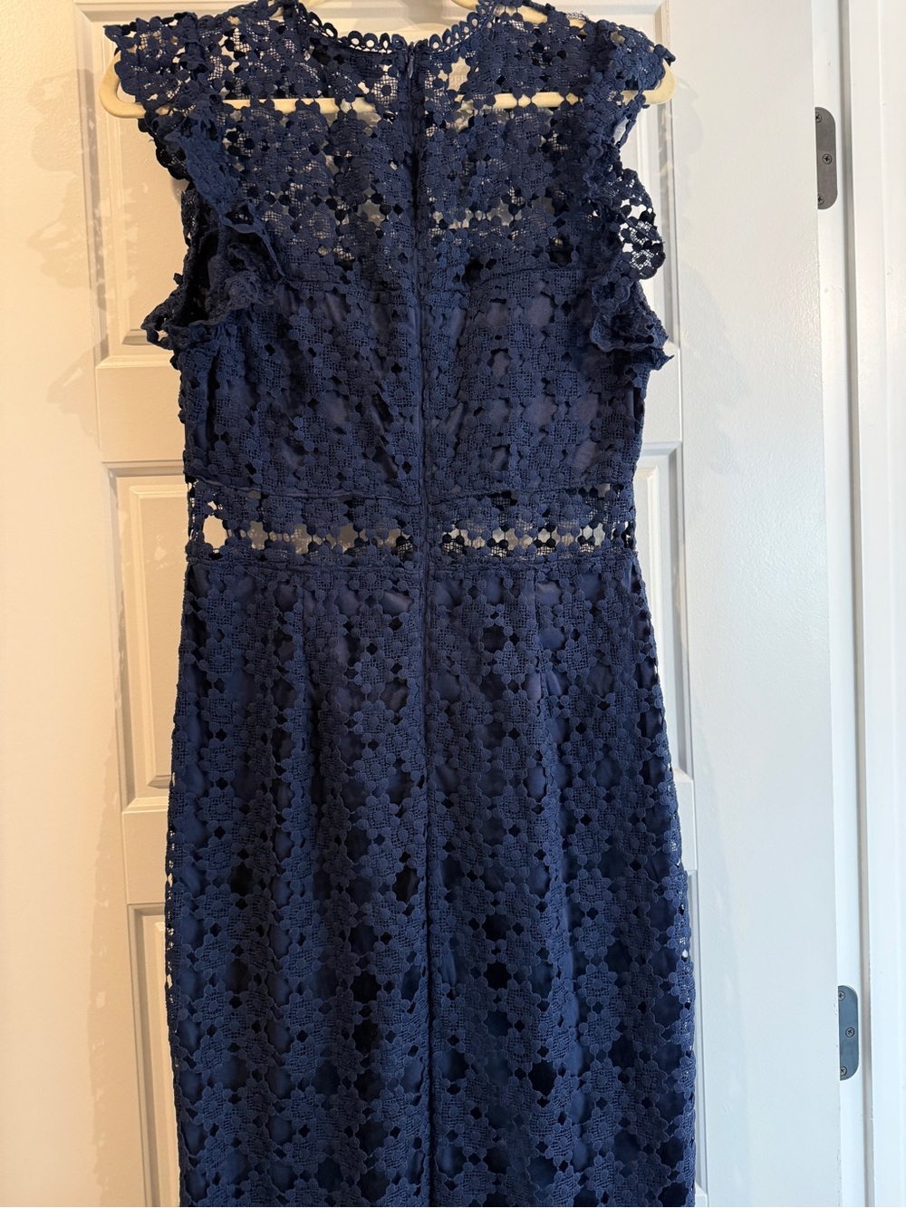 Petal & Pup Navy Floral Lace Midi Dress - Picture 6 of 10